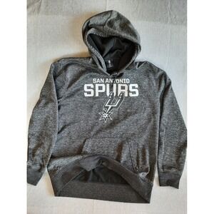 NBA Men XL San‎ Antonio Spurs Art Logo Pullover Drawstring Gray  Hoodie Sweater